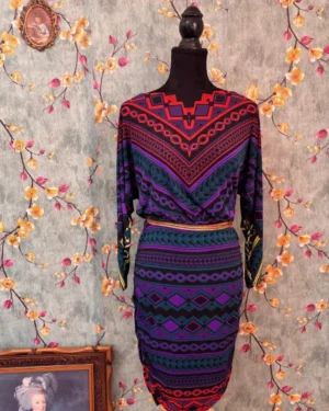 Vestido estampado geometrico