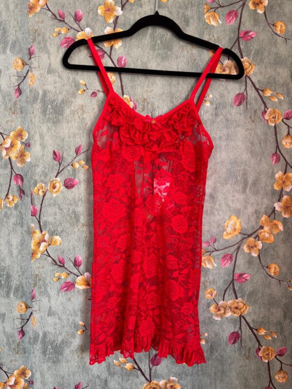 Babydoll encaje rojo