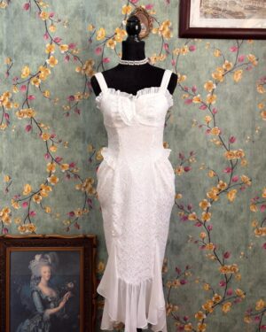 Vestido marfil corte sirena