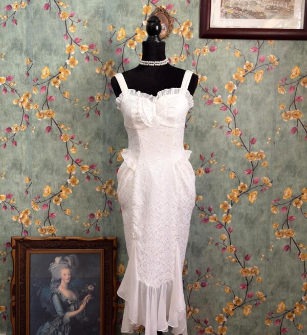 Vestido marfil corte sirena